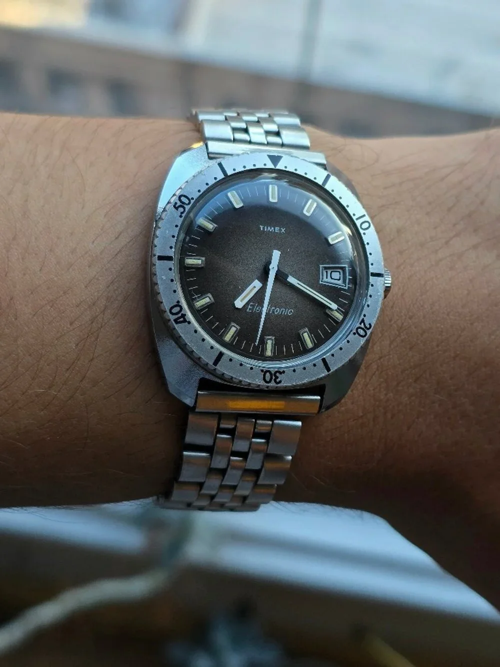 1973 Timex Electronic, Diver Style, Not A Quartz, Great Britain, Men's, 36mm